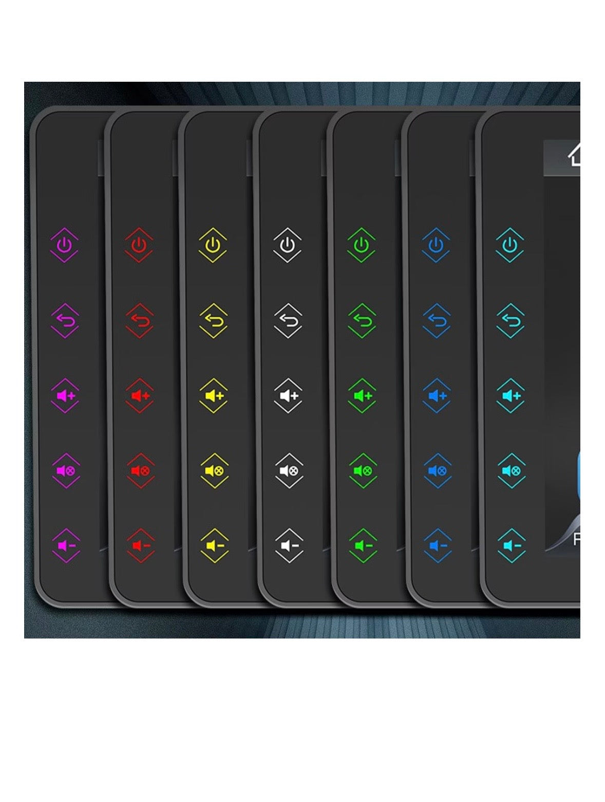 Reprodutor de vídeo multimídia portátil com tela sensível ao toque IPS de 7 polegadas, CarPlay, Android Auto e rádio automotivo.