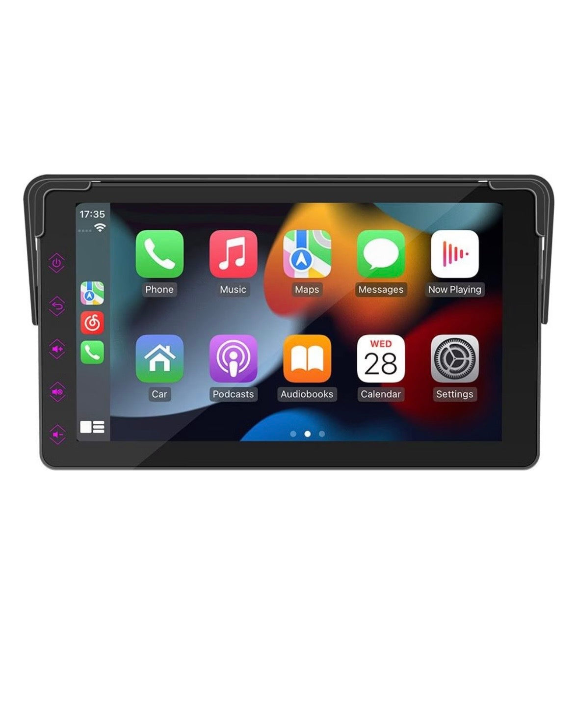 Rádio do carro reprodutor de vídeo multimídia sem fio carplay e android auto portátil tela tátil universal