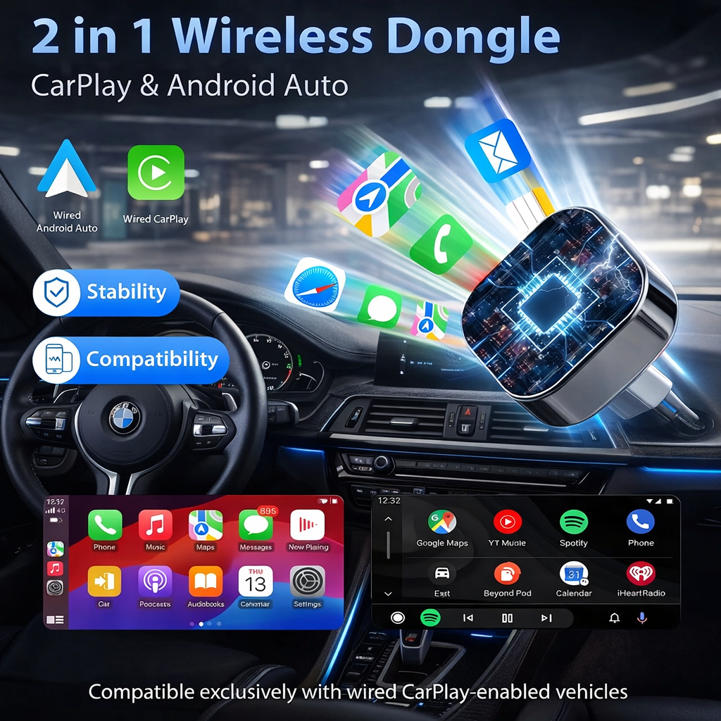 Adaptador CarPlay, Android Auto