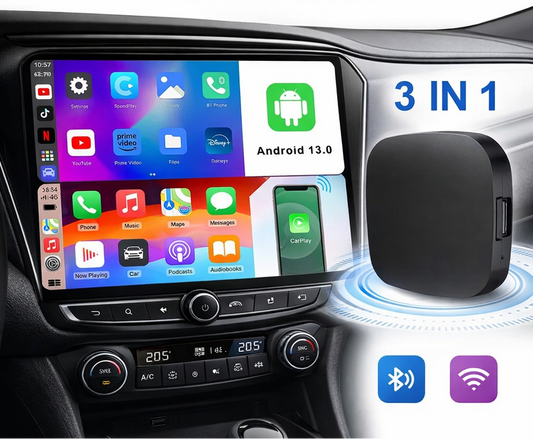 Box Android 13 Wireless Carplay e Android Auto TV Box com Youtube Netflix